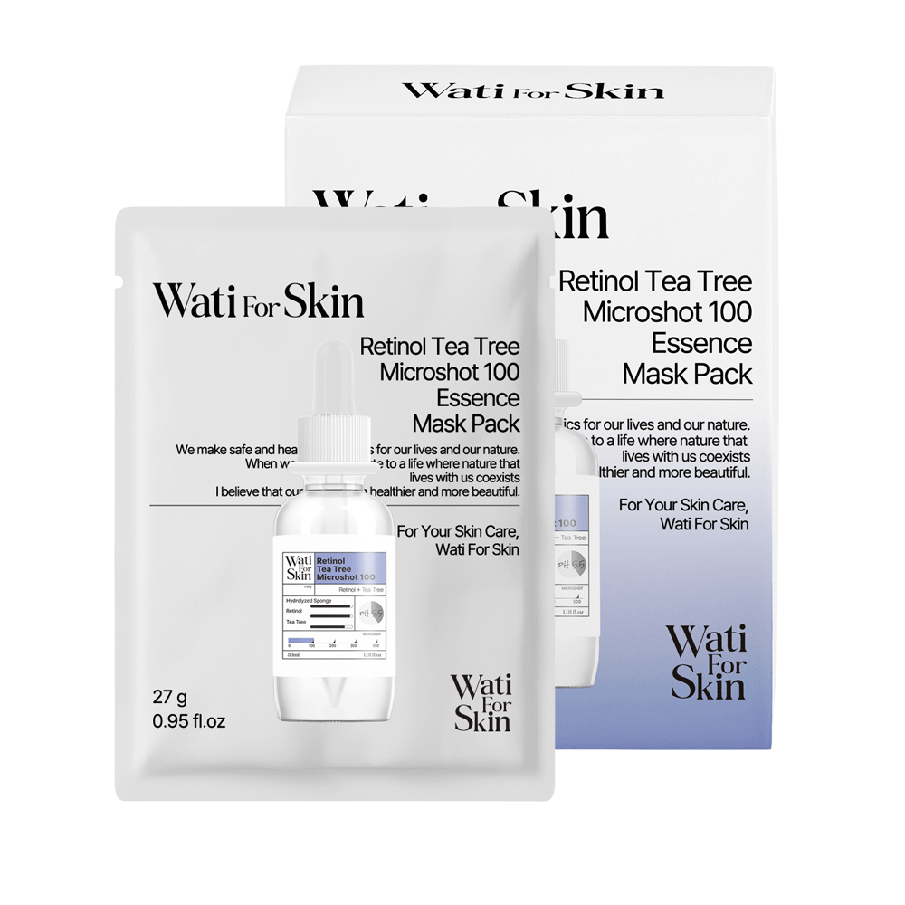 Máscara Wati for Skin Retinol Tea Tree Microshot 100 Essence Mask 10 un