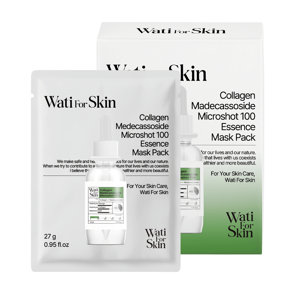 Máscara Wati for Skin Collagen Madecassoside Microshot 100 Essence Mask Pack 10unid