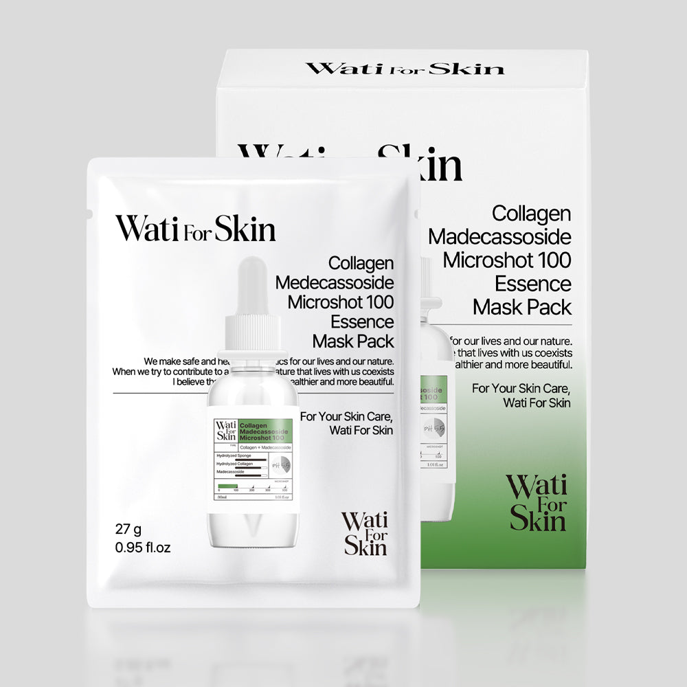 Máscara Wati for Skin Collagen Madecassoside Microshot 100 Essence Mask Pack 10unid