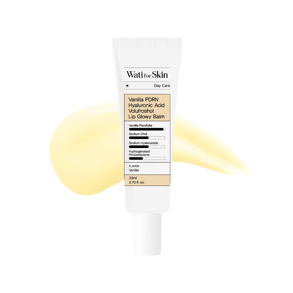 Balm Labial Glow Wati for Skin Vanilla Pdrn Hyaluronic Acid Volufroshot Lip Glowy Balm