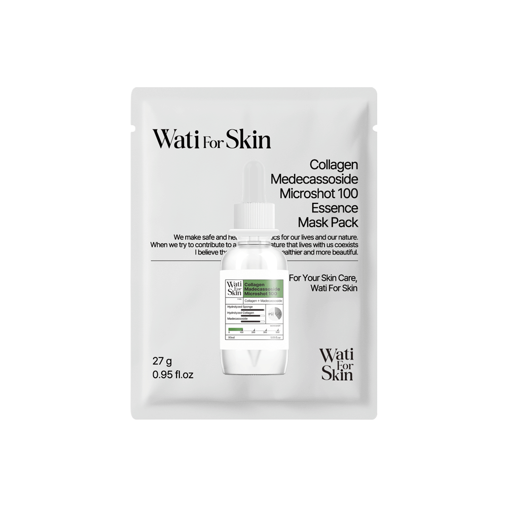 Máscara Wati for Skin Collagen Madecassoside Microshot 100 Essence Mask Pack 10unid