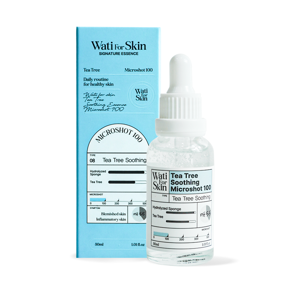 Essência Wati for Skin Tea Tree Soothing Essence Microshot 100, 30ml