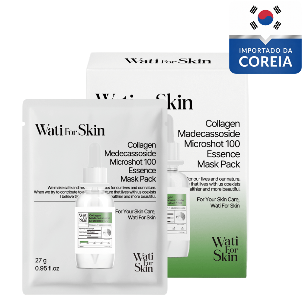 Máscara Wati for Skin Collagen Madecassoside Microshot 100 Essence Mask Pack 10unid