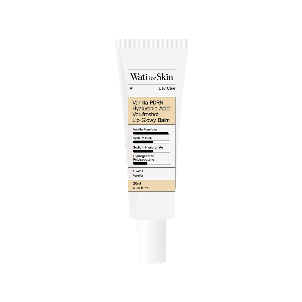 Balm Labial Glow Wati for Skin Vanilla Pdrn Hyaluronic Acid Volufroshot Lip Glowy Balm
