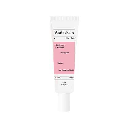 Máscara Labial Noturna Wati for Skin Panthenol Squalane Volufroshot Berry Lip Sleeping Mask