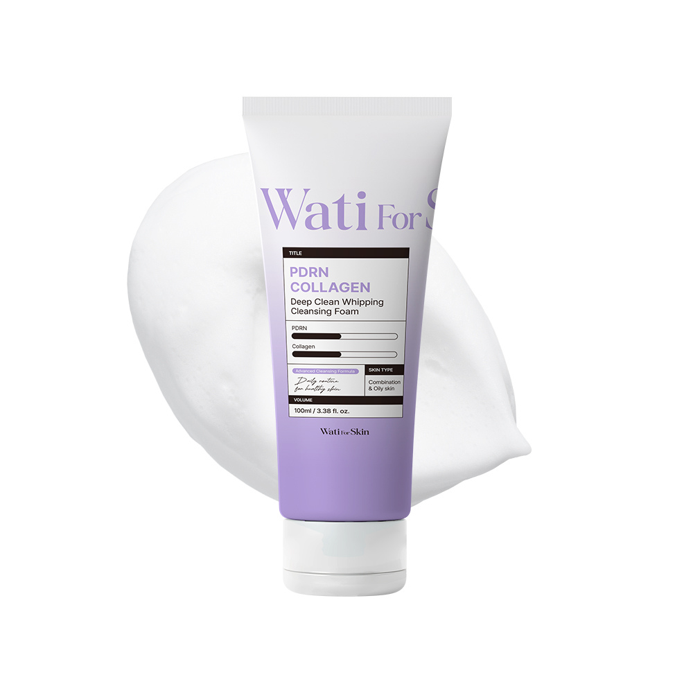 Espuma De Limpeza Cleansing Foam Wati for Skin PDRN Collagen Deep Whipping