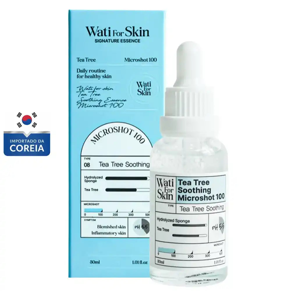 Essência Wati for Skin Tea Tree Soothing Essence Microshot 100, 30ml