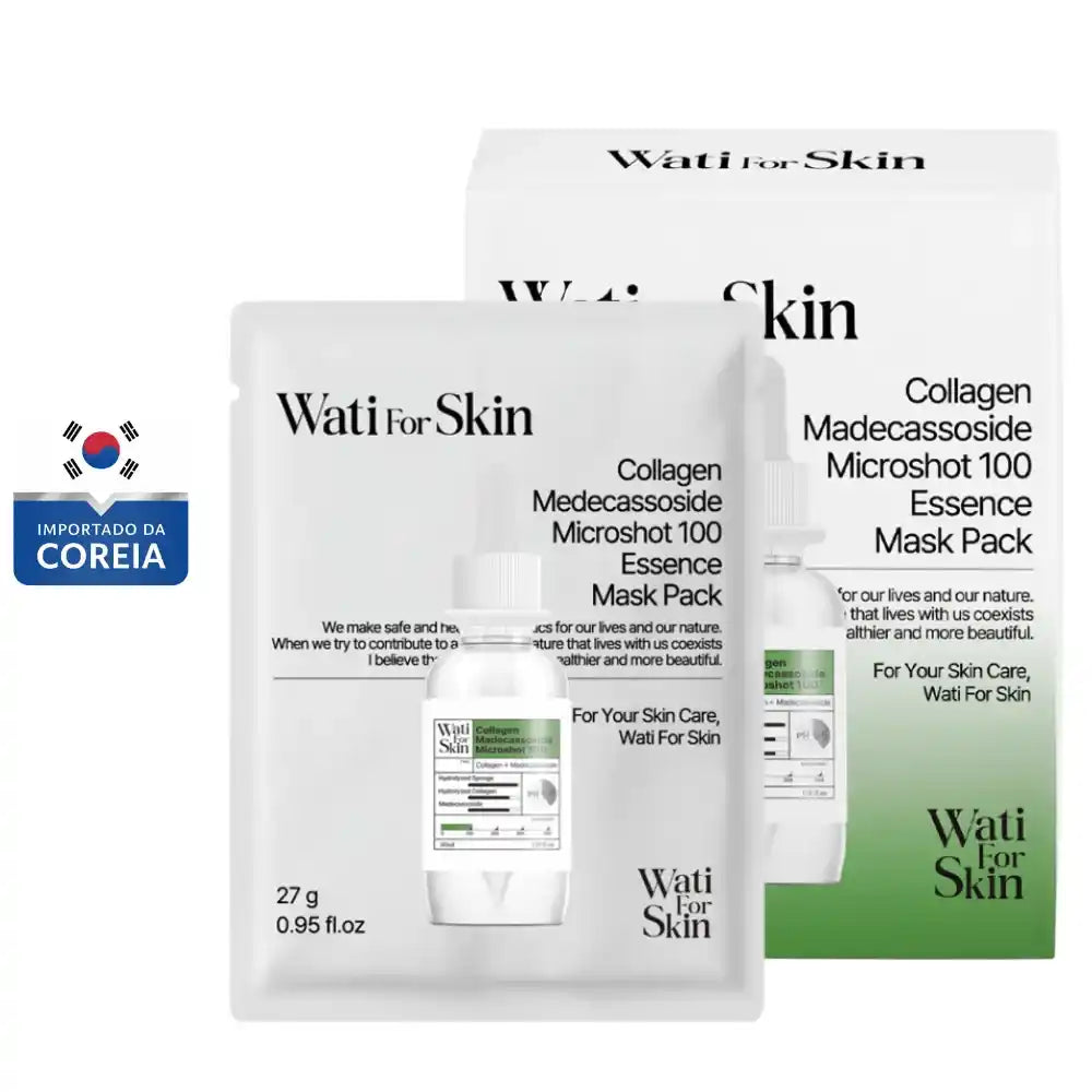 Máscara Wati for Skin Collagen Madecassoside Microshot 100 Essence Mask Pack 10unid