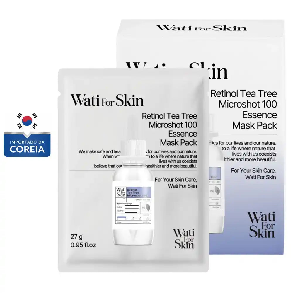 Máscara Wati for Skin Retinol Tea Tree Microshot 100 Essence Mask 10 un