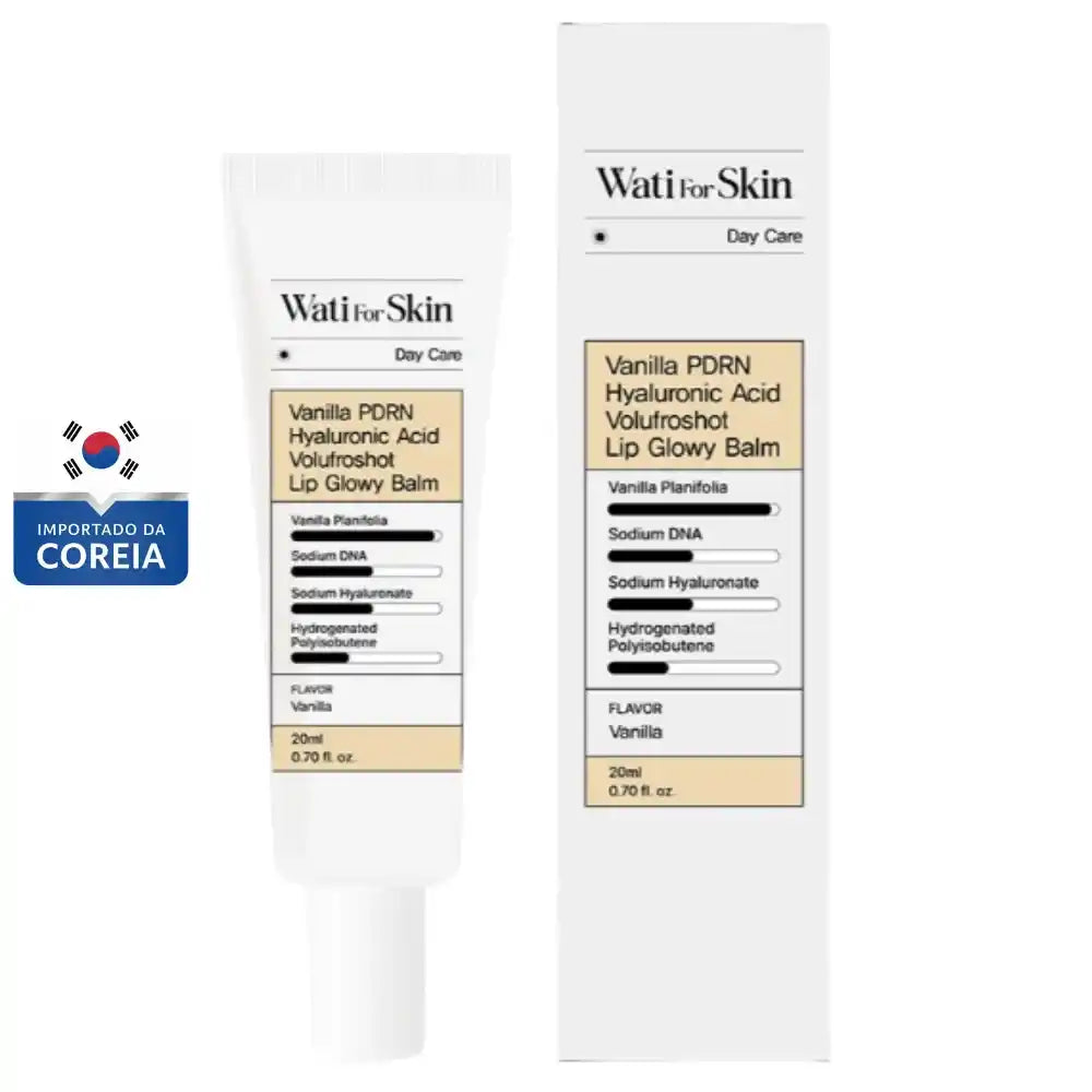 Balm Labial Glow Wati for Skin Vanilla Pdrn Hyaluronic Acid Volufroshot Lip Glowy Balm