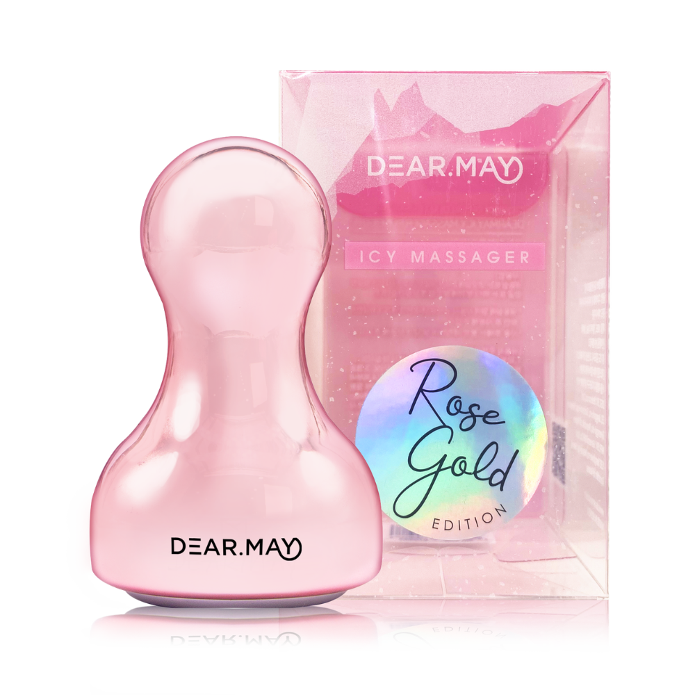 Massageador Facial Dear May Efeito Ice / Icy Massager Rose Gold