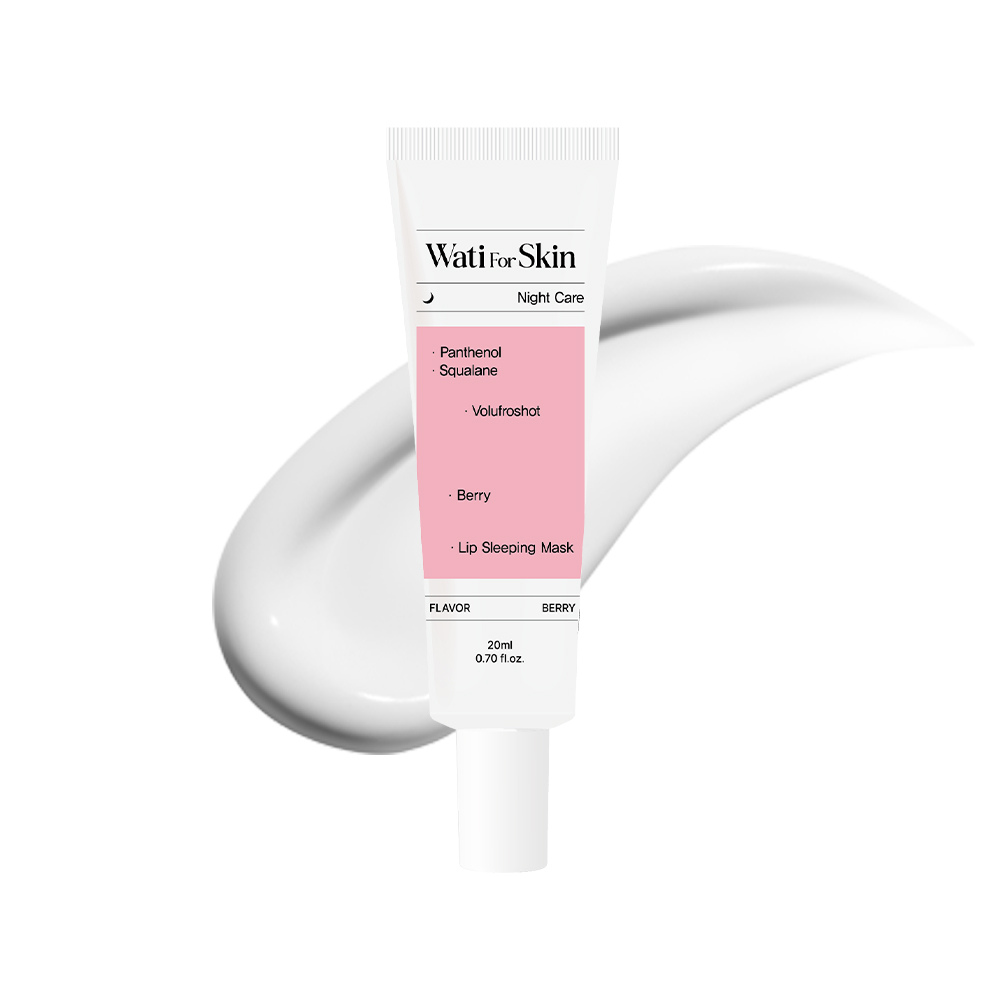 Máscara Labial Noturna Wati for Skin Panthenol Squalane Volufroshot Berry Lip Sleeping Mask