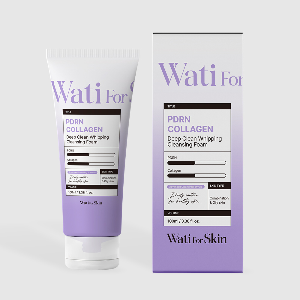 Espuma De Limpeza Cleansing Foam Wati for Skin PDRN Collagen Deep Whipping