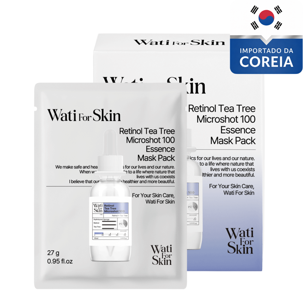 Máscara Wati for Skin Retinol Tea Tree Microshot 100 Essence Mask 10 un