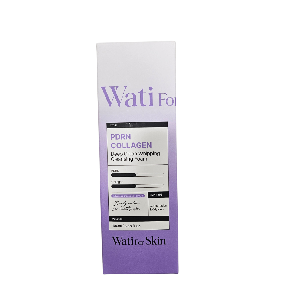 Espuma De Limpeza Cleansing Foam Wati for Skin PDRN Collagen Deep Whipping