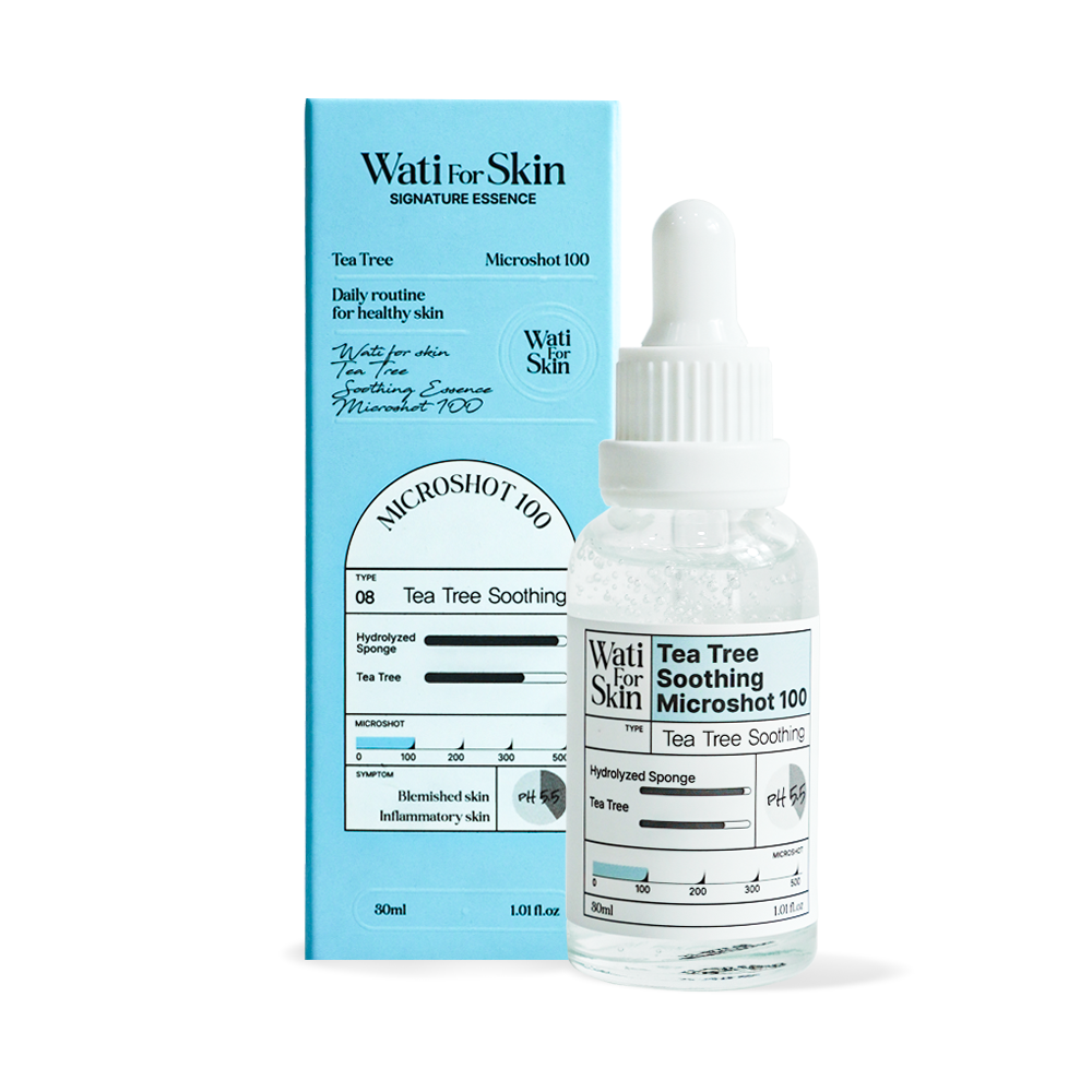 Essência Wati for Skin Tea Tree Soothing Essence Microshot 100, 30ml