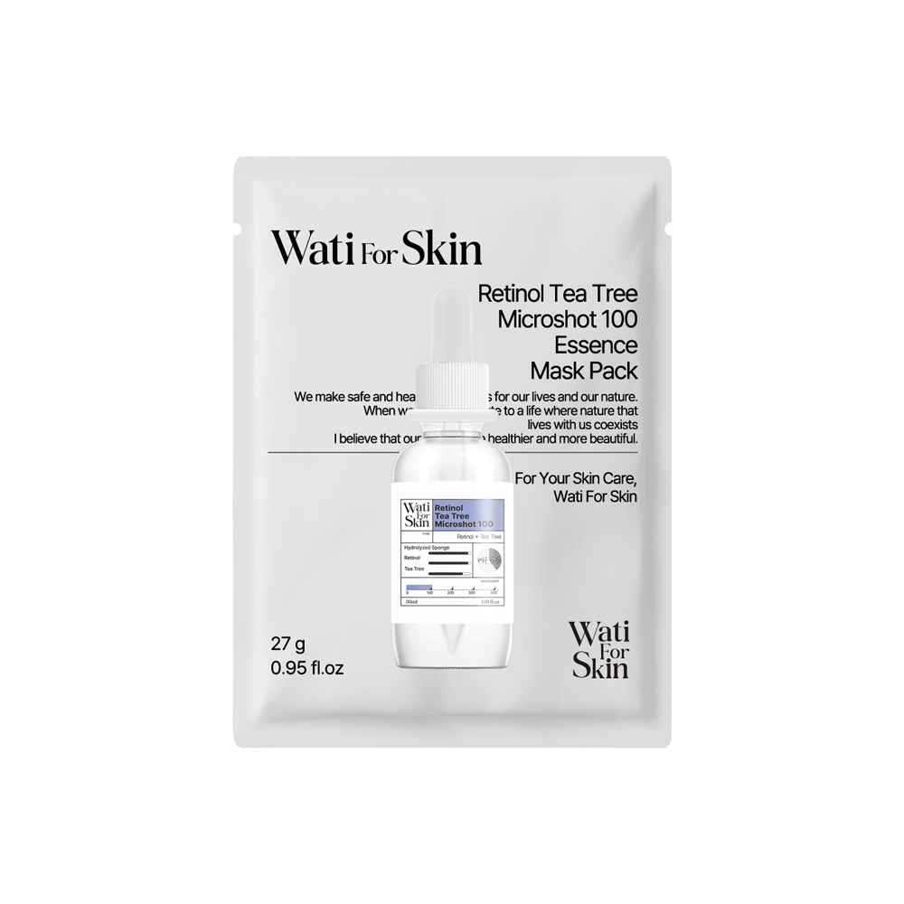 Máscara Wati for Skin Retinol Tea Tree Microshot 100 Essence Mask 10 un