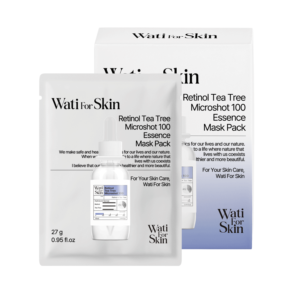Máscara Wati for Skin Retinol Tea Tree Microshot 100 Essence Mask 10 un