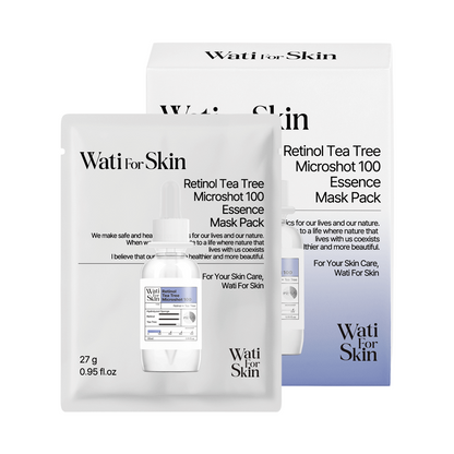 Máscara Wati for Skin Retinol Tea Tree Microshot 100 Essence Mask 10 un