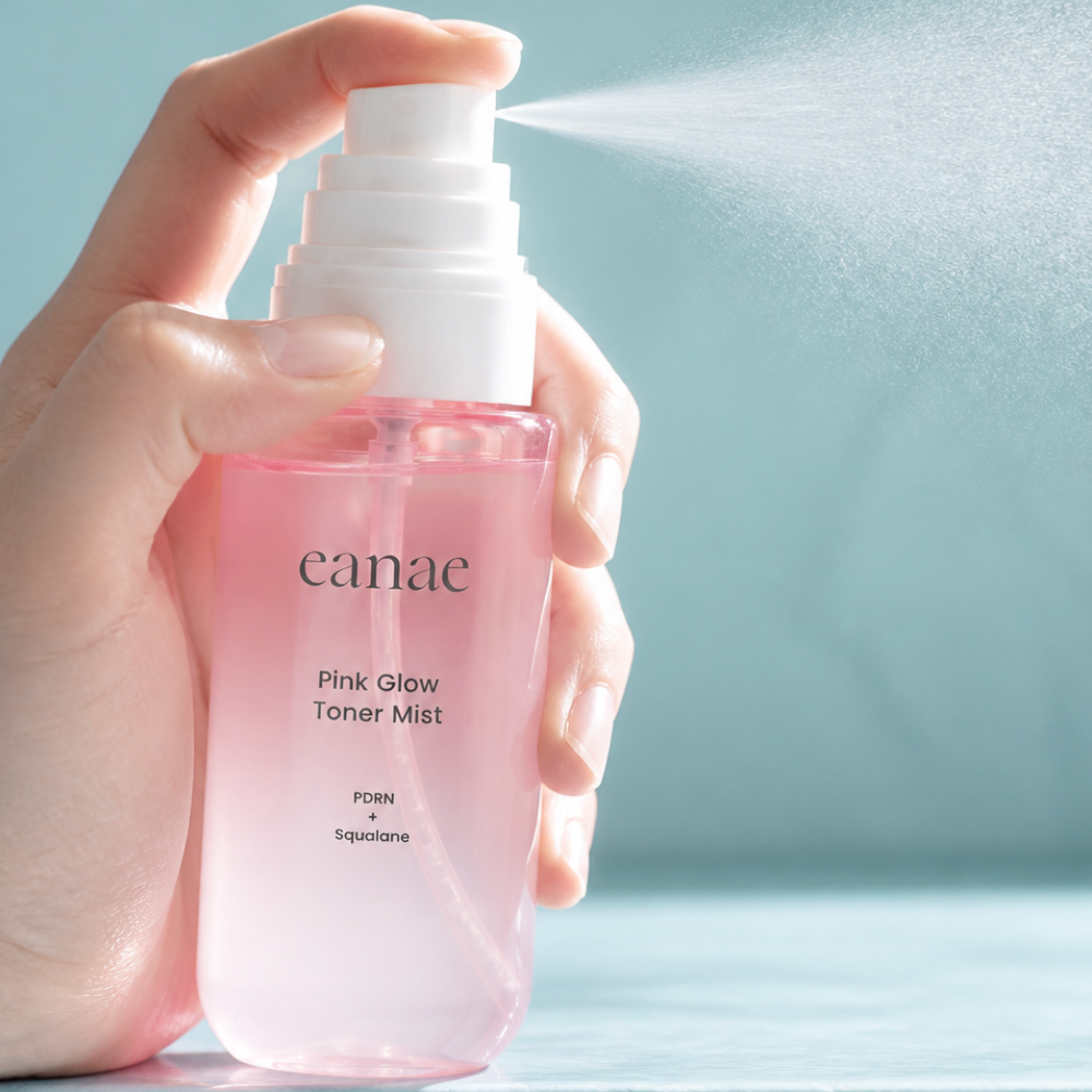 Tônico Facial Bifásico em Bruma eanae Pink Glow Toner Mist 120ml
